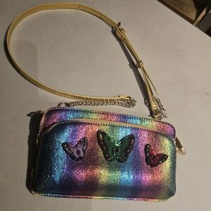 Betsey Johnson Rainbow Butterfly Crossbody Bag